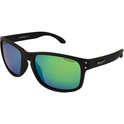 Strapper, Matte Black/Green Mirror Polarised Lenses