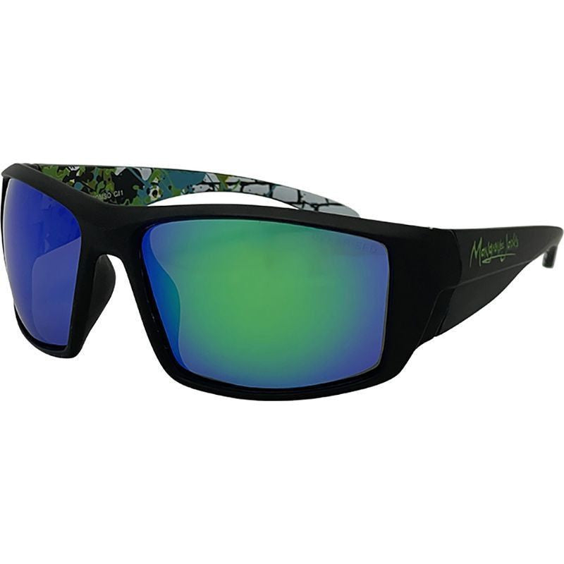 Tromso, Matte Black/Green Mirror Polarised Lenses