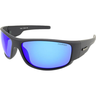 Two Toes, Matte Black/Ice Blue Mirror Polarised Lenses
