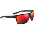 Alenuihaha, Burgundy Stripe/Hawaii Lava Polarised Glass Lenses