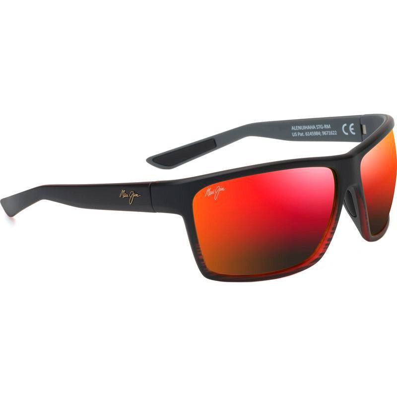 Alenuihaha, Burgundy Stripe/Hawaii Lava Polarised Glass Lenses