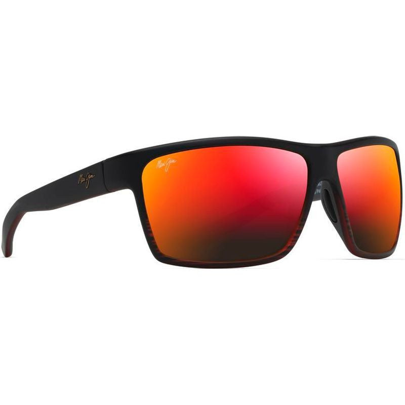 Alenuihaha, Burgundy Stripe/Hawaii Lava Polarised Glass Lenses