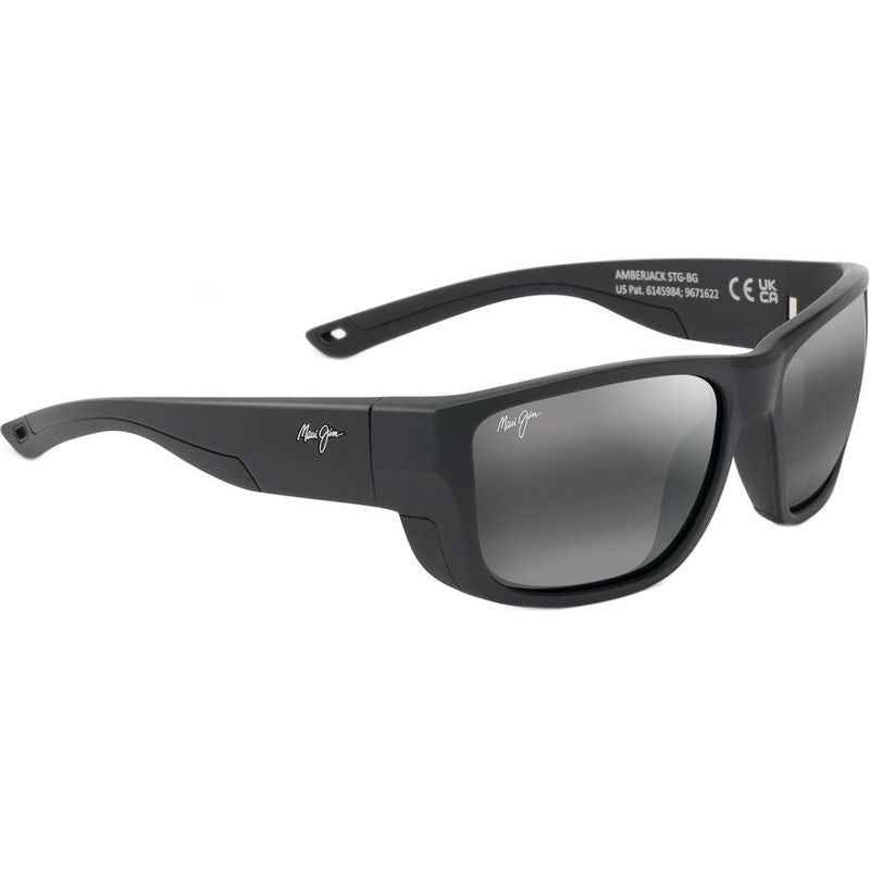 Amberjack, Matte Black and Black Rubber/Neutral Grey Polarised Glass Lenses