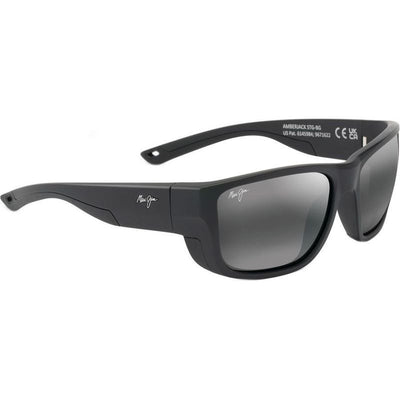 Amberjack, Matte Black and Black Rubber/Neutral Grey Polarised Glass Lenses