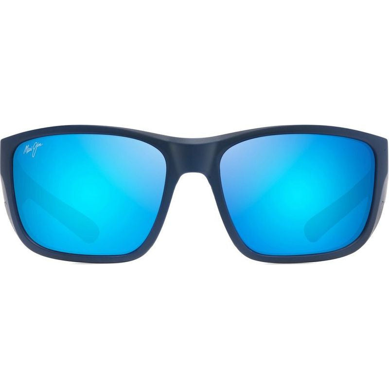 Amberjack, Matte Dark Navy and Black Rubber/Blue Hawaii Polarised Glass Lenses