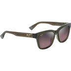 Hanohano, Shiny Transparent Green/Maui Rose Polarised Glass Lenses