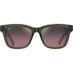 Hanohano, Shiny Transparent Green/Maui Rose Polarised Glass Lenses