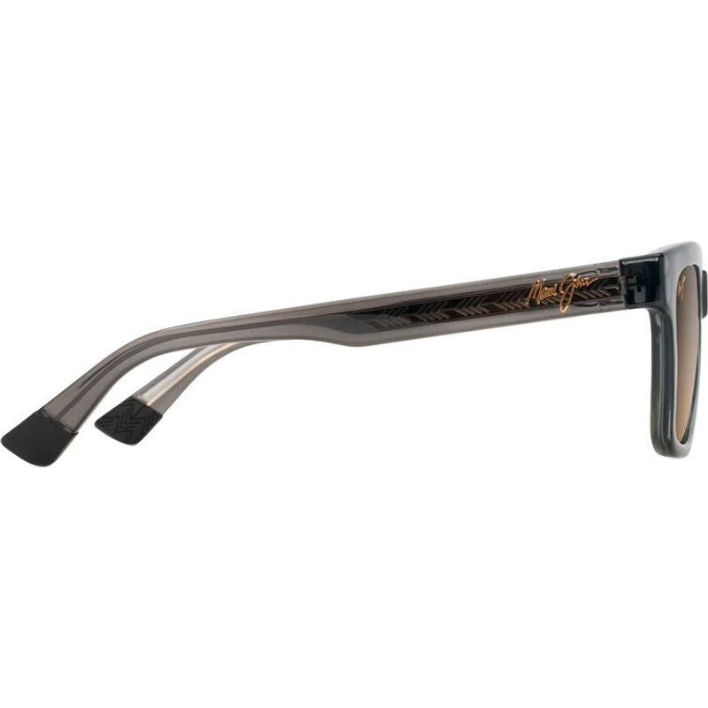 Hanohano, Shiny Transparent Dark Grey/HCL Bronze Glass Polarised Lenses