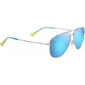 Hau'oli XL, Shiny Silver/Blue Hawaii Polarised Lenses