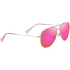 Hau'oli XS, Shiny Light Gold/Maui Sunrise Polarised Lenses