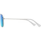 Hau'oli XS, Shiny Silver/Blue Hawaii Polarised Lenses