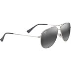Hau'oli XS, Shiny Silver/Neutral Grey Polarised Lenses