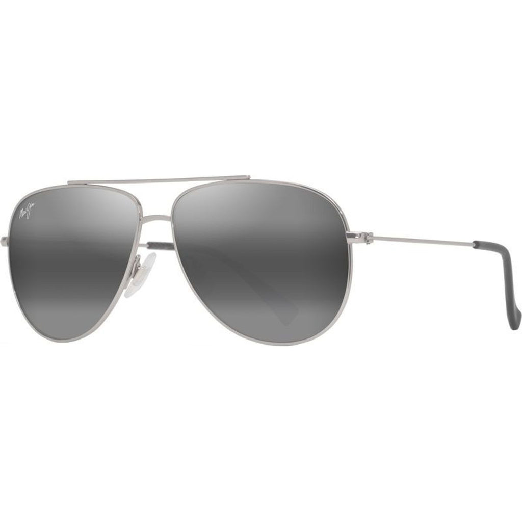 Hau'oli XS, Shiny Silver/Neutral Grey Polarised Lenses