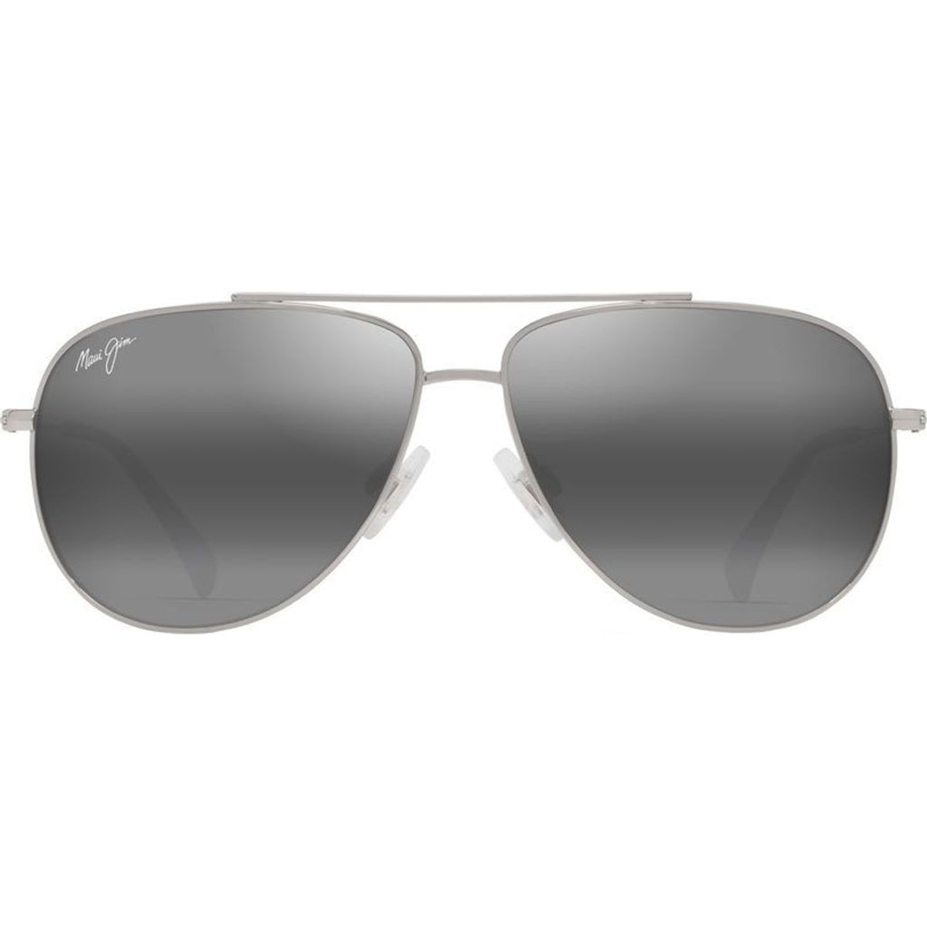 Hau'oli XS, Shiny Silver/Neutral Grey Polarised Lenses