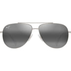 Hau'oli XS, Shiny Silver/Neutral Grey Polarised Lenses