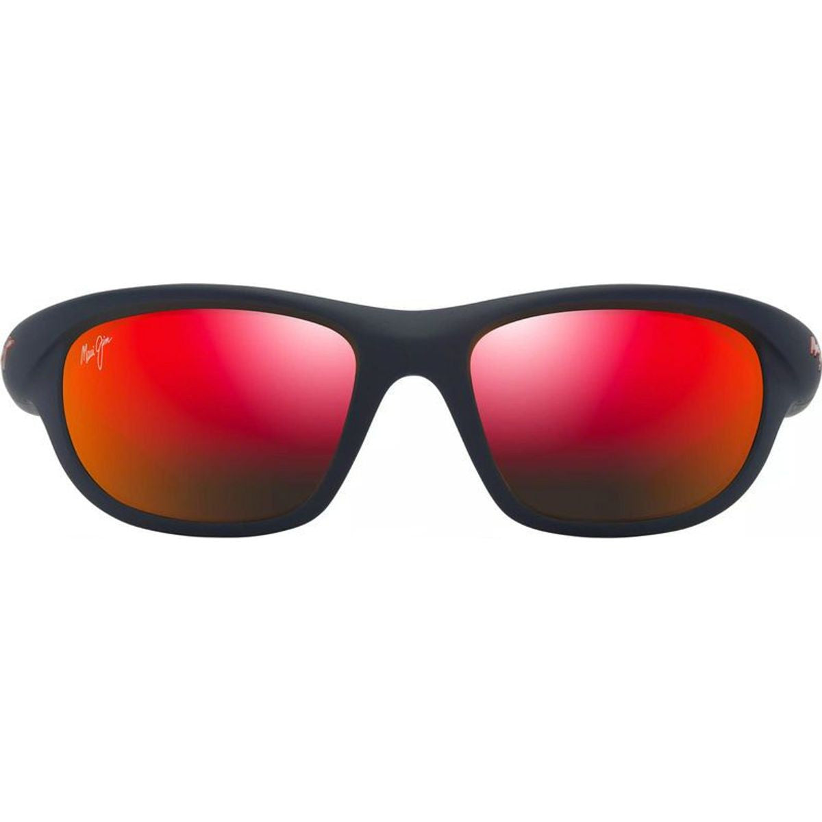 Haulani, Matte Solid Dark Blue and Orange/Hawaii Lava Polarised Glass Lenses
