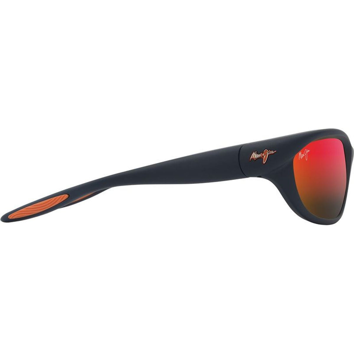 Haulani, Matte Solid Dark Blue and Orange/Hawaii Lava Polarised Glass Lenses