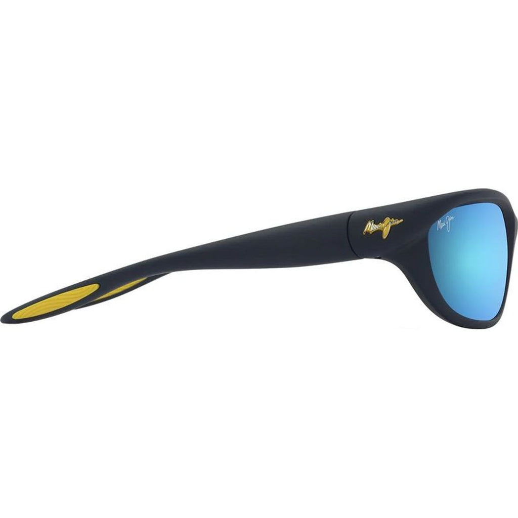 Haulani, Matte Solid Dark Blue and Yellow/Blue Hawaii Polarised Glass Lenses
