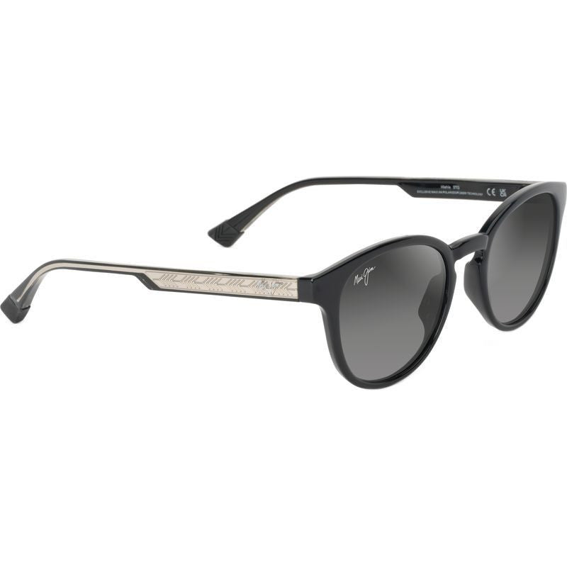 Hiehie, Shiny Black with Transparent Grey/Neutral Grey Gradient Polarised Glass Lenses
