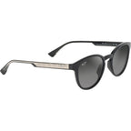 Hiehie, Shiny Black with Transparent Grey/Neutral Grey Gradient Polarised Glass Lenses