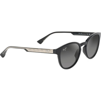 Hiehie, Shiny Black with Transparent Grey/Neutral Grey Gradient Polarised Glass Lenses