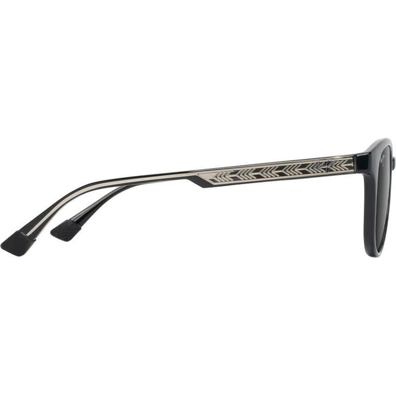 Hiehie, Shiny Black with Transparent Grey/Neutral Grey Gradient Polarised Glass Lenses