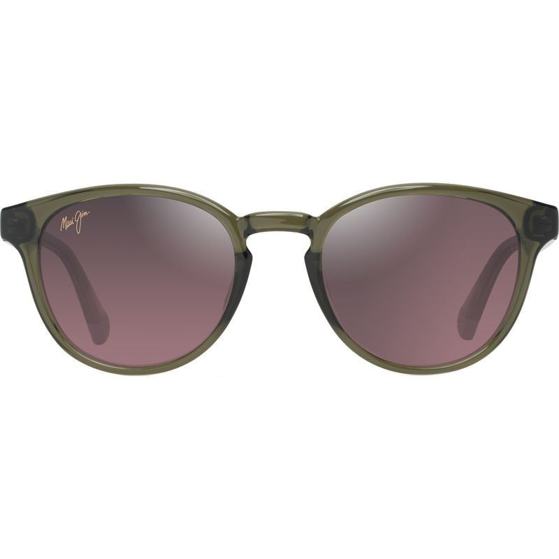 Hiehie, Shiny Transparent Green/Maui Rose Gradient Polarised Glass Lenses