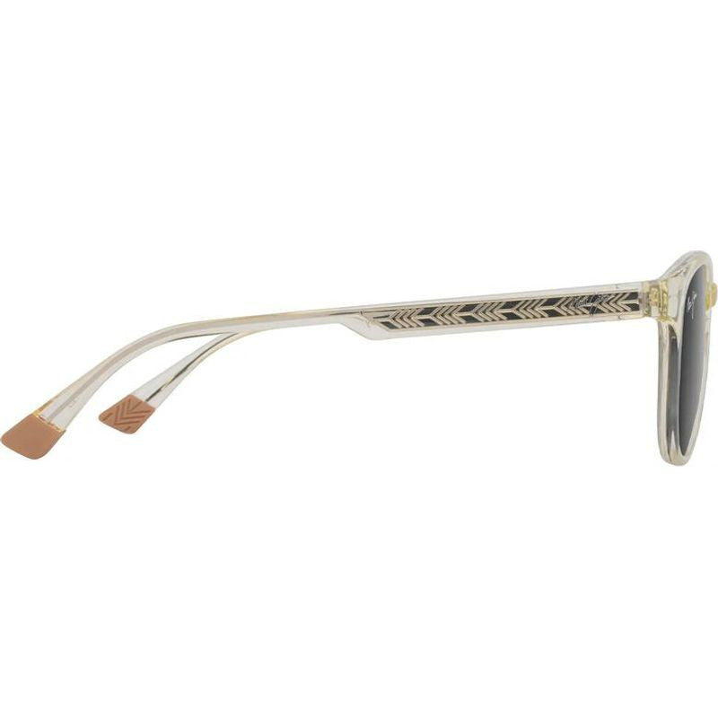 Hiehie, Shiny Transparent Yellow/Neutral Grey Gradient Polarised Glass Lenses