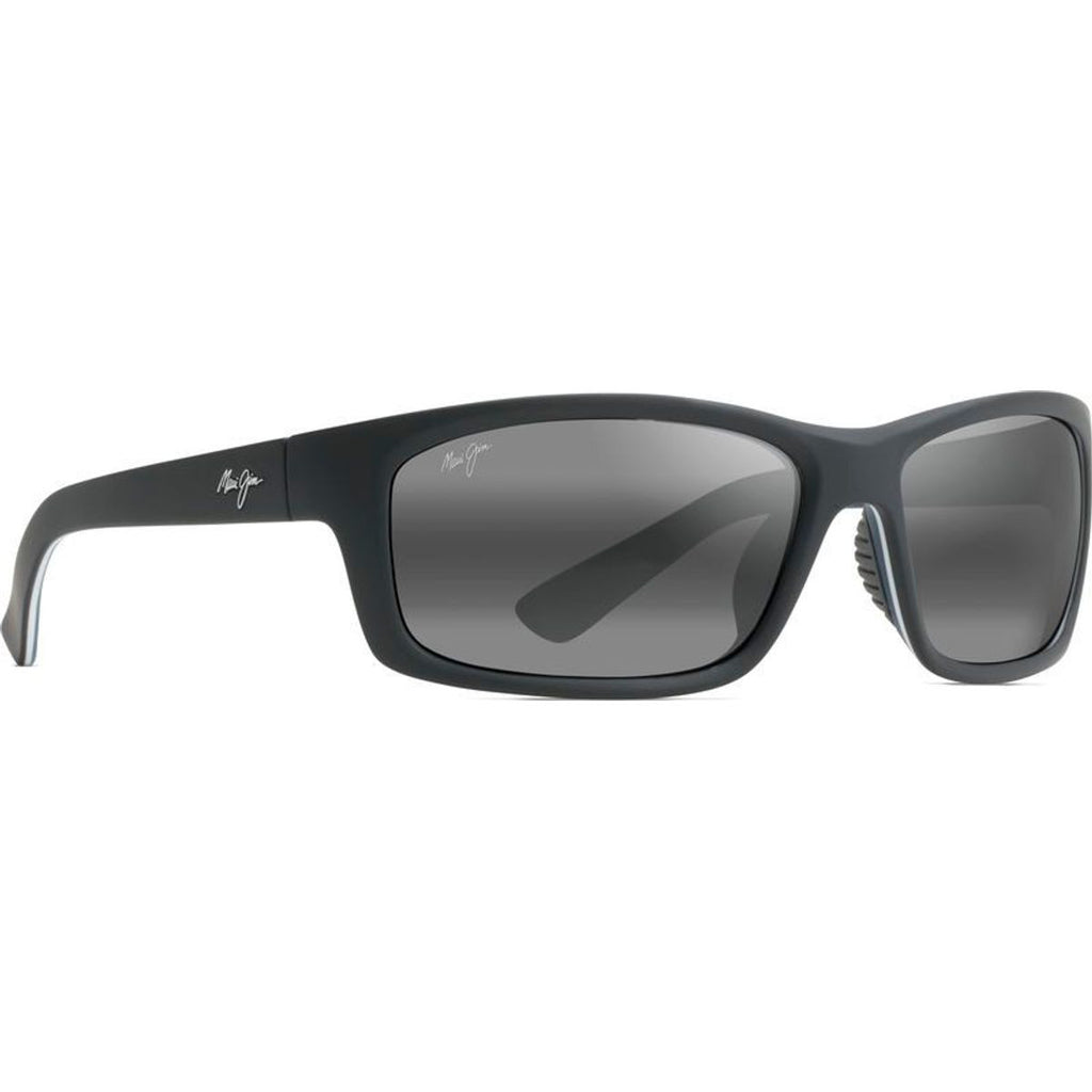 Kanaio Coast, Matte Black, White, Blue/Neutral Grey Glass Polarised Lenses