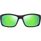 Kanaio Coast, Matte Black and Green/Maui Green Mirror Polarised Glass Lenses