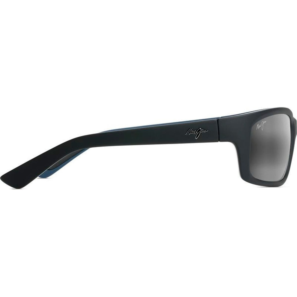 Kanaio Coast, Matte Black, White, Blue/Neutral Grey Glass Polarised Lenses
