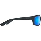 Kanaio Coast, Matte Translucent Blue and Black Stripe/Blue Hawaii Glass Polarised Lenses