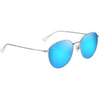 Kauwela, Shiny Silver/Blue Hawaii Polarised Lenses