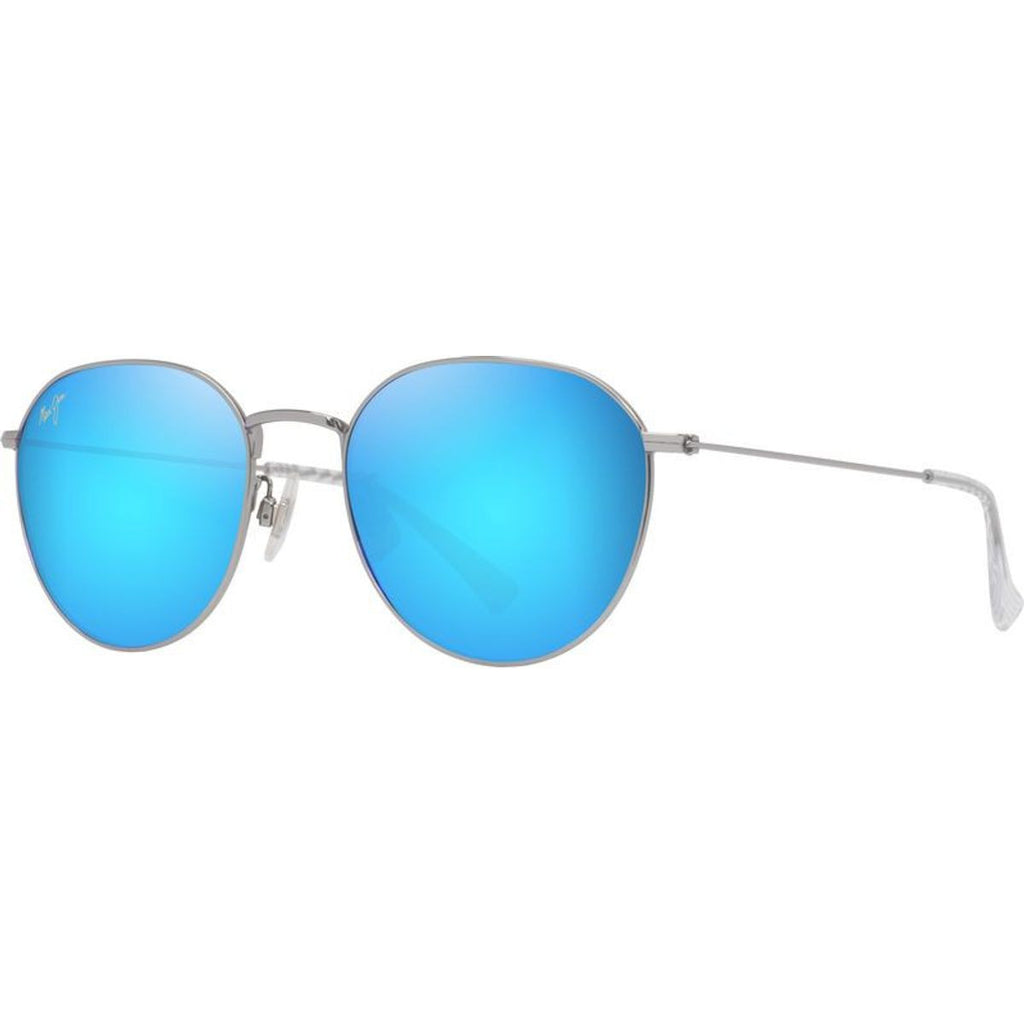 Kauwela, Shiny Silver/Blue Hawaii Polarised Lenses