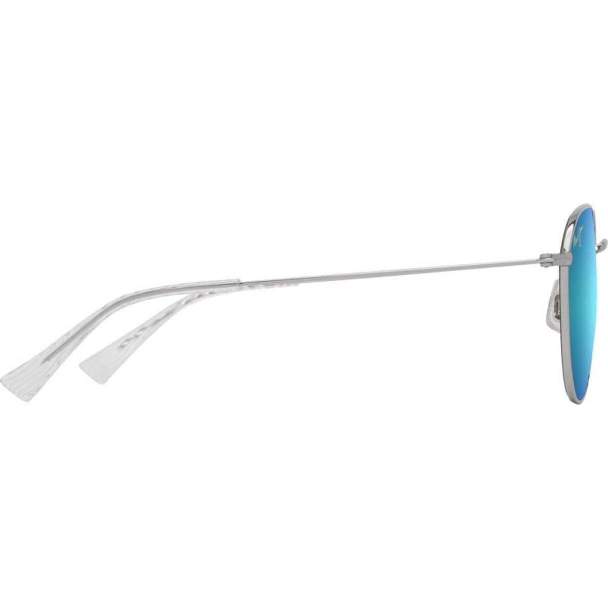 Kauwela, Shiny Silver/Blue Hawaii Polarised Lenses