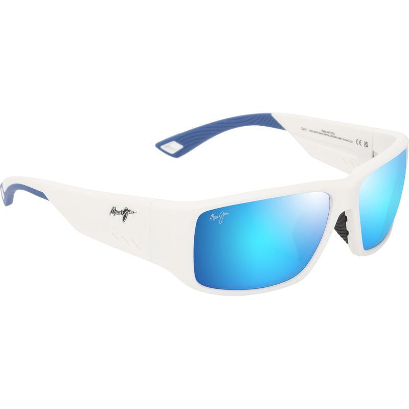 Keha Alt Fit, Matte White/Blue Hawaii Glass Polarised Lenses
