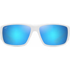 Keha Alt Fit, Matte White/Blue Hawaii Glass Polarised Lenses