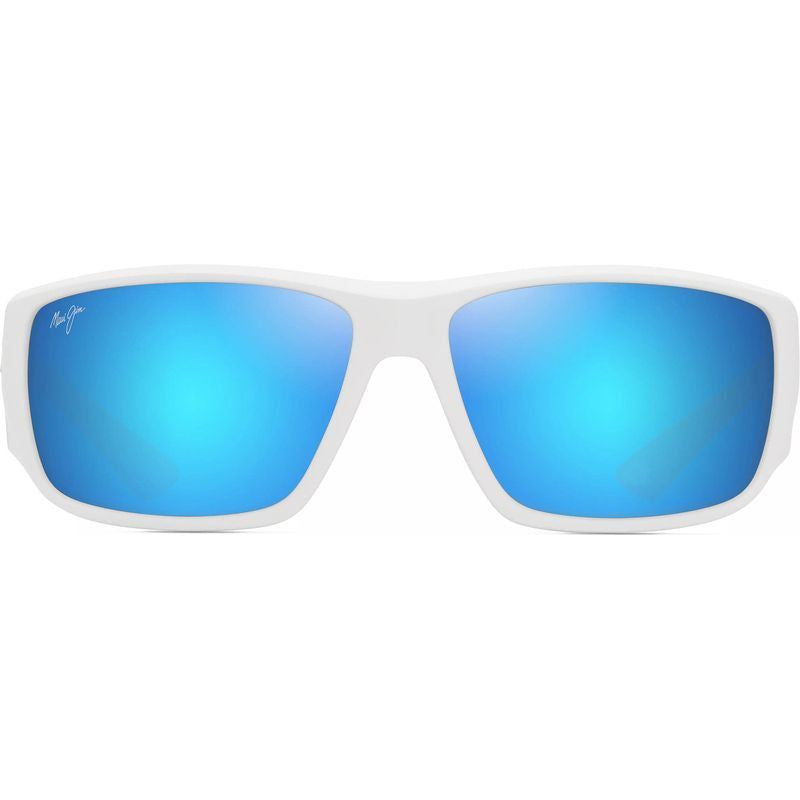 Keha Alt Fit, Matte White/Blue Hawaii Glass Polarised Lenses