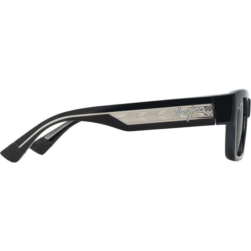 Kenui, Shiny Black with Transparent Grey/Neutral Grey Glass Polarised Lenses