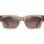 Kenui, Shiny Transparent Light Pink/Maui Rose Polarised Glass Lenses