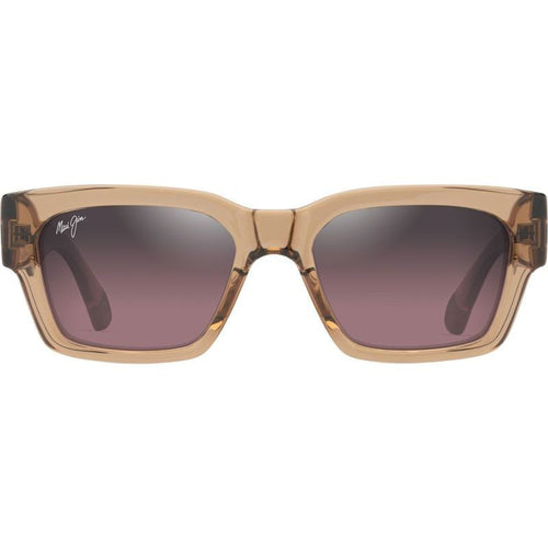 Kenui, Shiny Transparent Light Pink/Maui Rose Polarised Glass Lenses