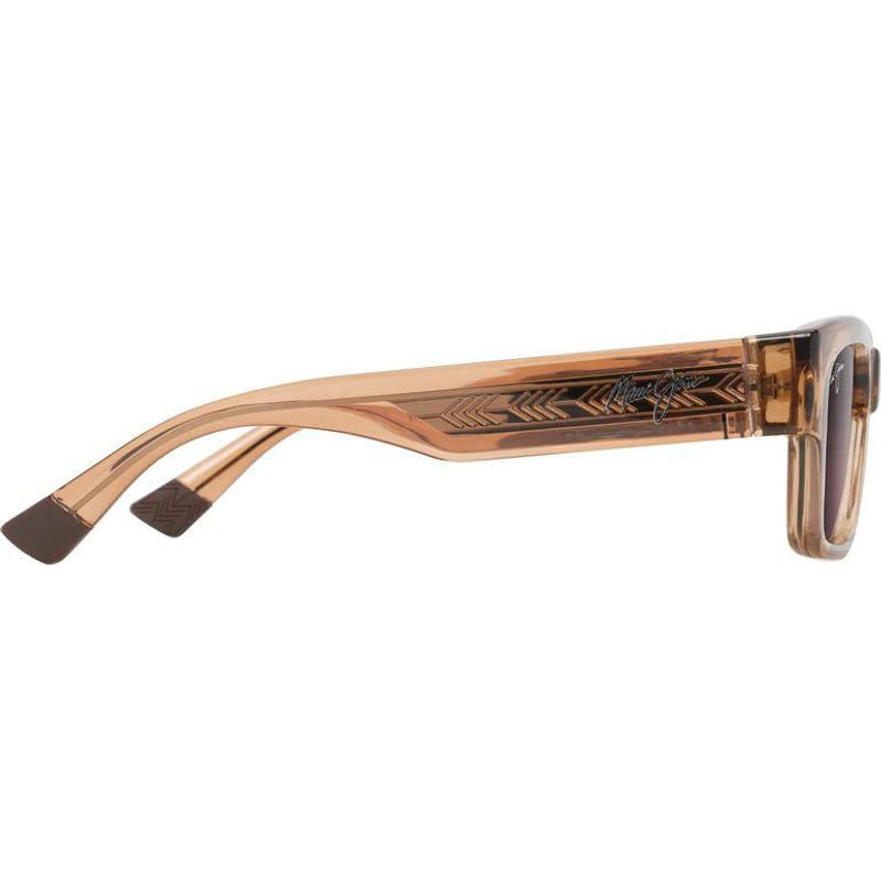 Kenui, Shiny Transparent Light Pink/Maui Rose Polarised Glass Lenses