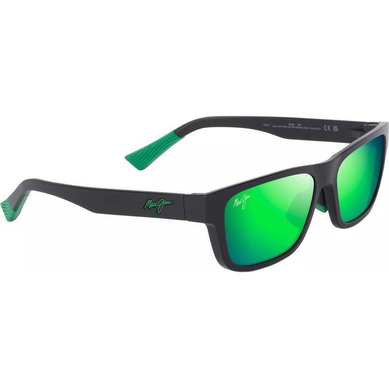 Keola, Matte Black/Maui Green Polarised Lenses