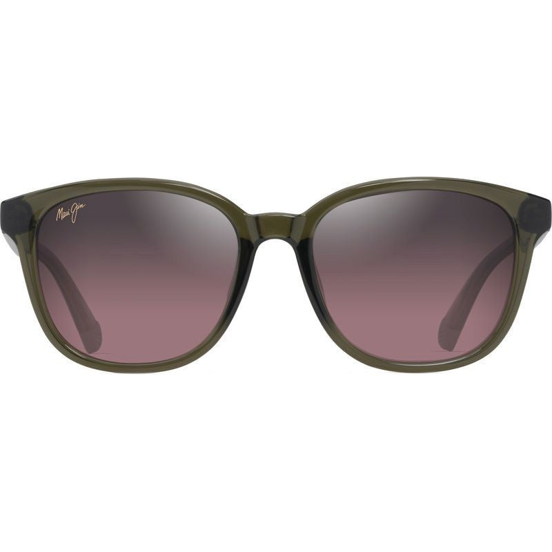 Ku'ikahi Alt Fit, Shiny Transparent Green/Maui Rose Polarised Glass Lenses