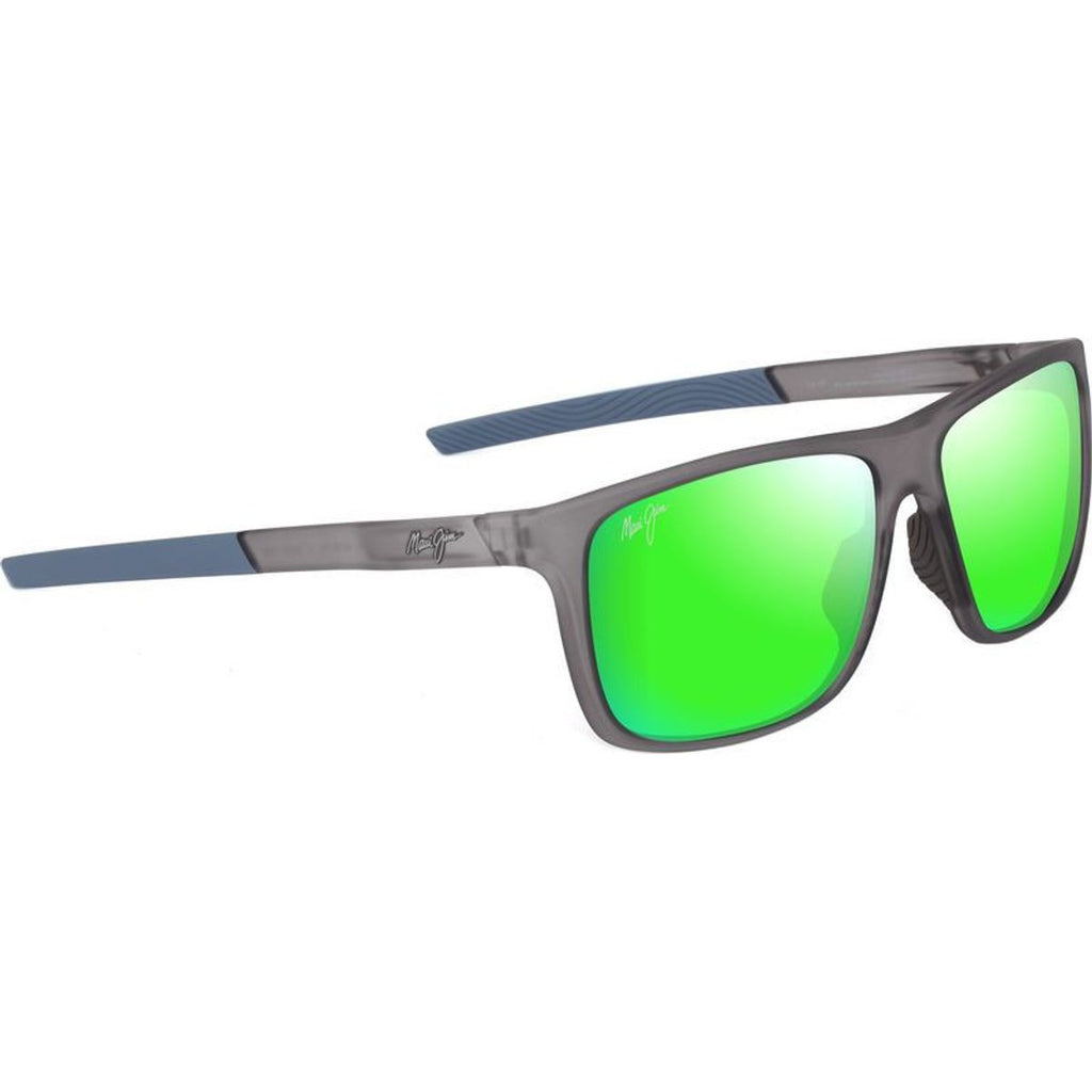 Lehopulu, Matte Transparent Grey/Maui Green Polarised Lenses