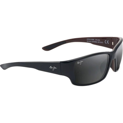 Local Kine, Shiny Black and Maroon/Neutral Grey Glass Polarised Lenses