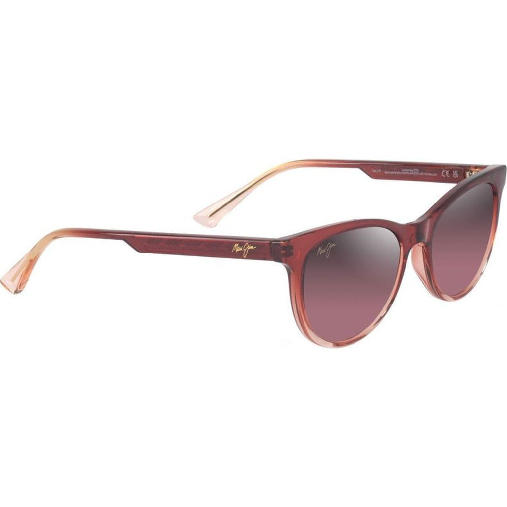 Lonomea, Shiny Transparent Red/Maui Rose Polarised Glass Lenses
