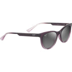Lonomea, Shiny Transparent Dark Violet/Neutral Grey Polarised Glass Lenses