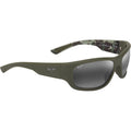Ma'ukele, Matte Military Green with Brown Camo/Neutral Grey Glass Polarised Lenses