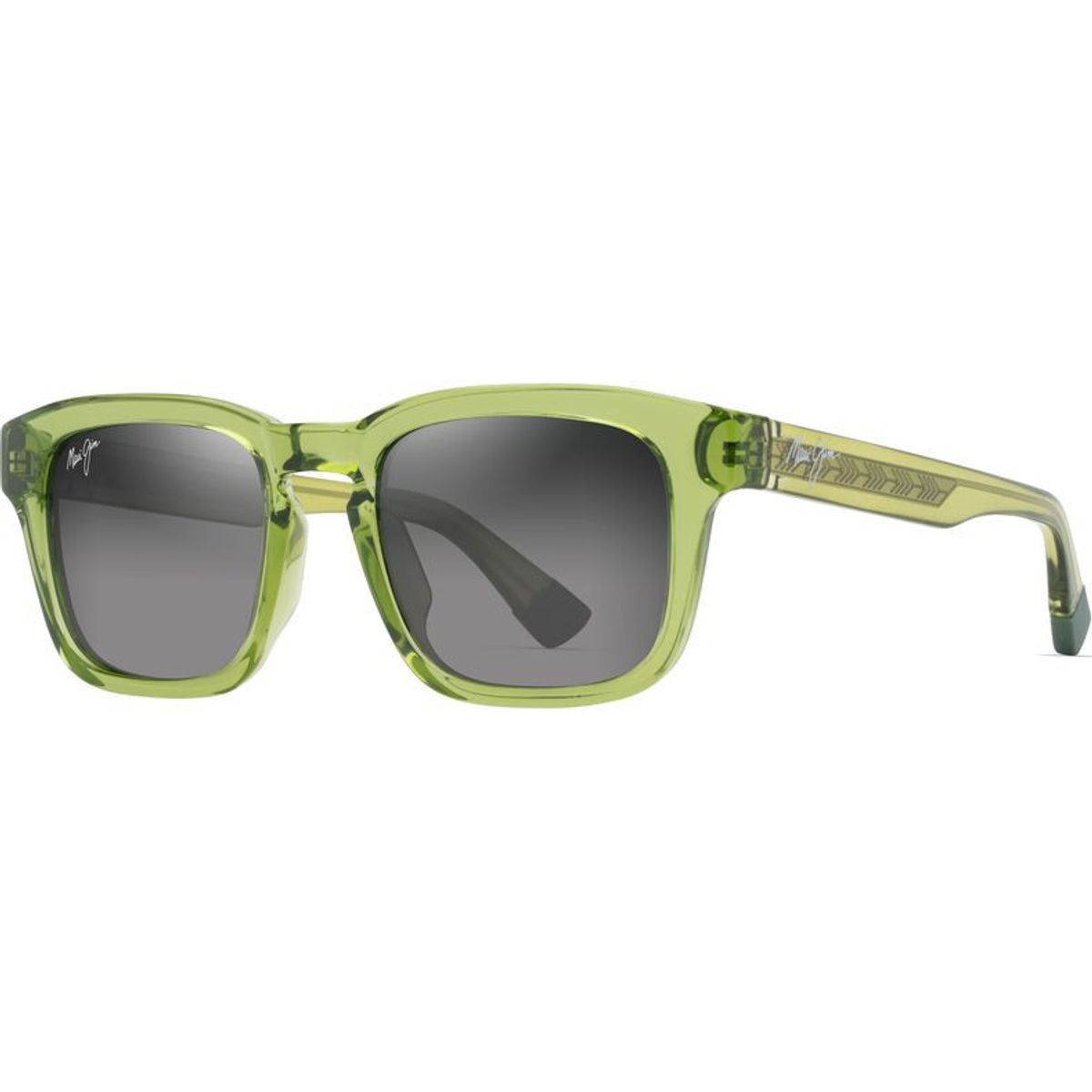 Maluhia, Shiny Transparent Grass Green/Neutral Grey Polarised Glass Lenses